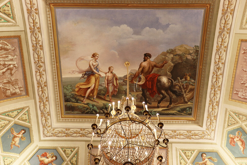 White Ceiling Mural in the Pitti Palace