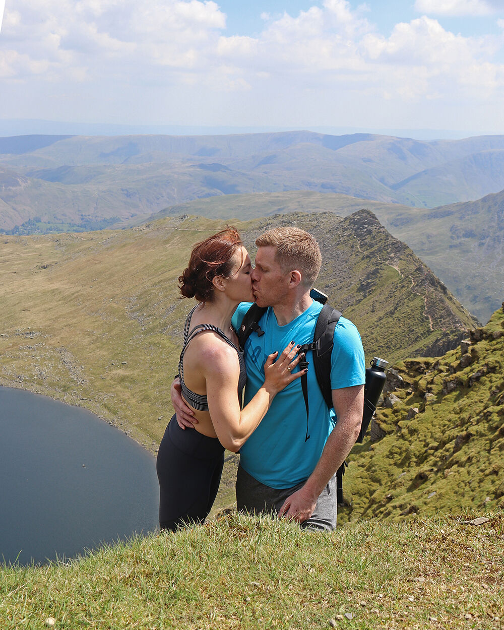 Celebration at the Top of Helvellyn in the Lake District