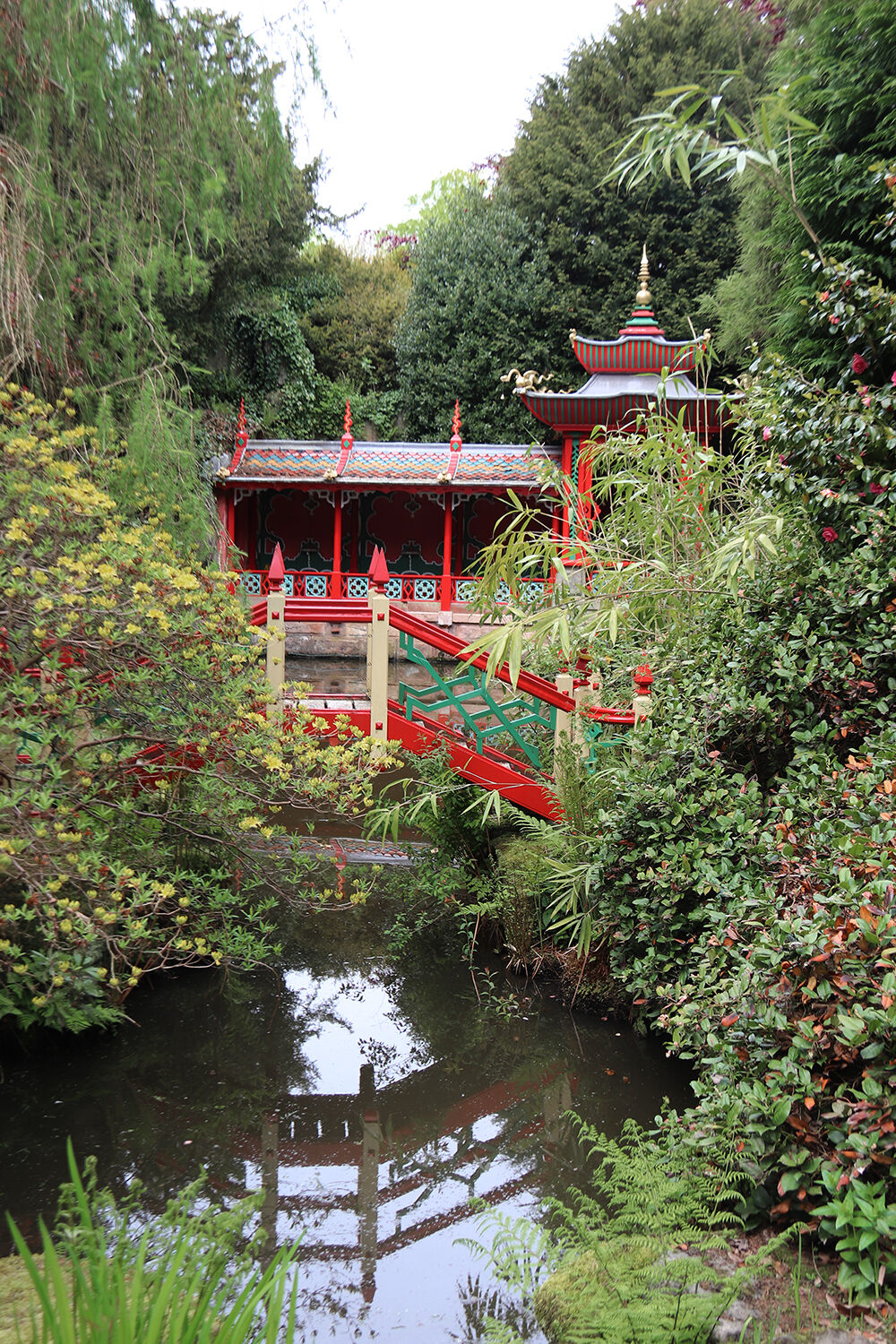 China Garden Temple from Across the Pond at Biddulph Grange Garden