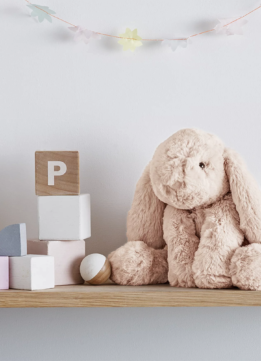 Sparkles and Shoes - Infant Gift Guide - New Baby Gifts - White Company Jellycat Medium Smudge Bunny Toy