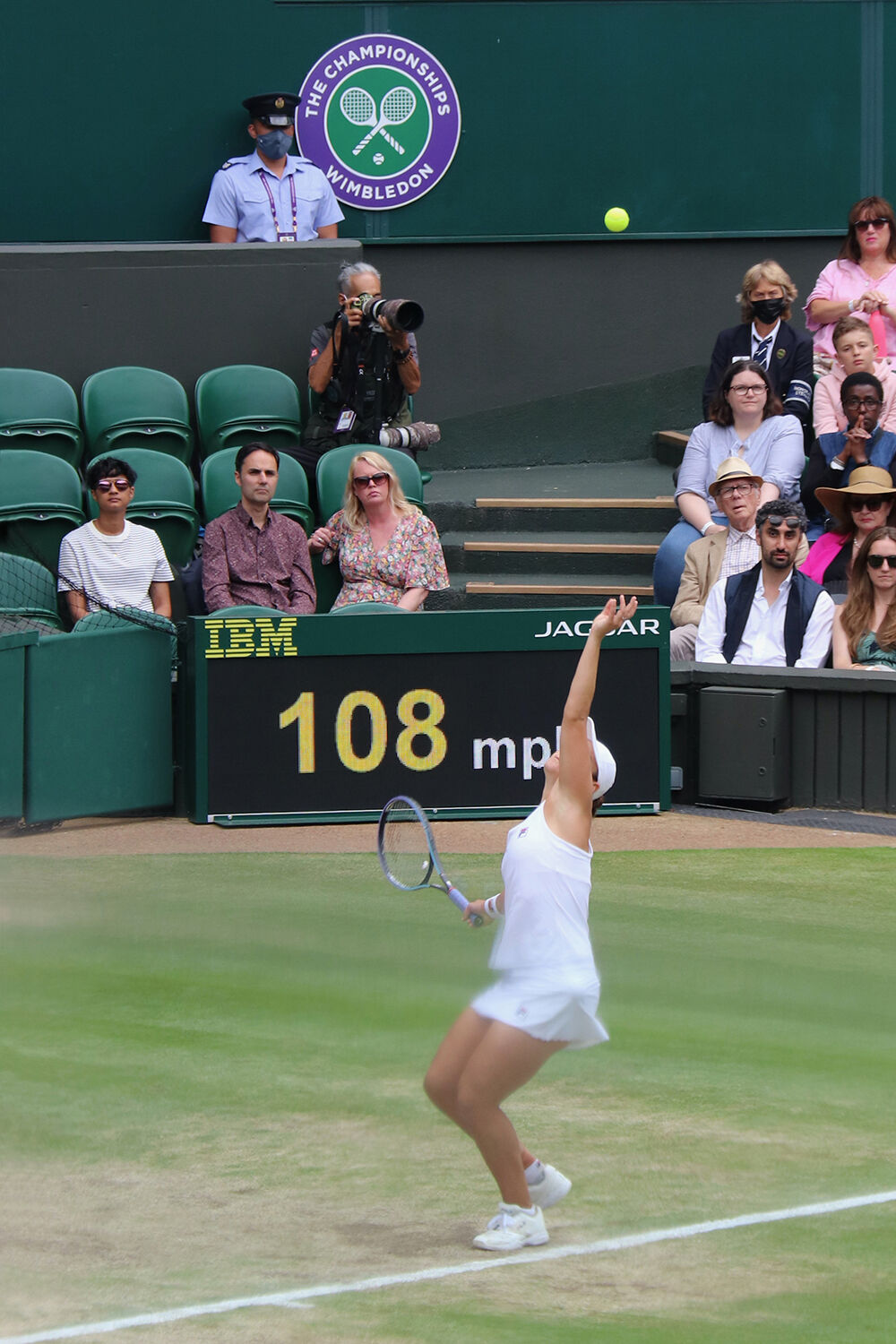 Ash Barty Serving at Wimbledon