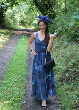 British Wedding Outfit - UK Fashion Blogger in Max and Co Primula Sleeveless Belted Midi Dress