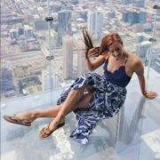 Most Worn Summer - Wearing the Amazon Fashion Blooming Jelly  V Neck Asymmetrical Floral Maxi Dress in Chicago