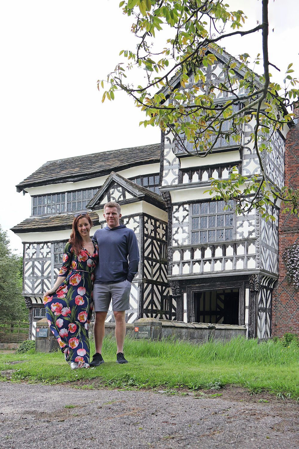 Kelly and Mark at National Trust's Little Moreton Hall in Cheshire