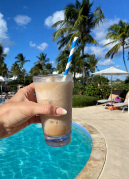 Dirty Banana Frozen Drink at Sandals Emerald Bay