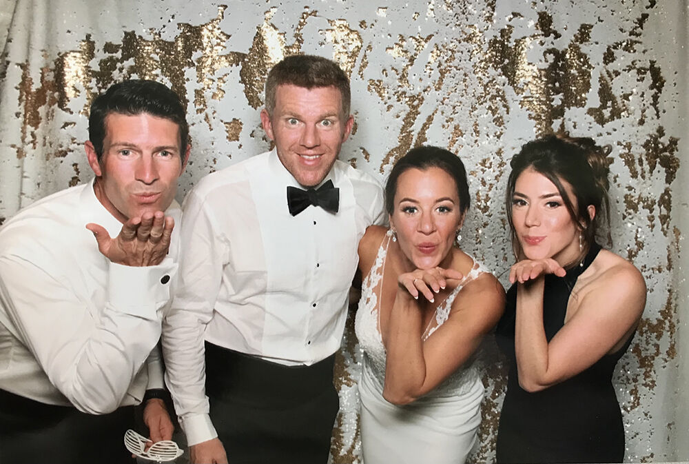 Photobooth with Made of Honor and Best Man
