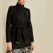 Ted Baker ROSESS Short Wool Wrap Coat UK