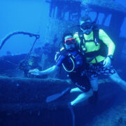 Mark and Kelly at a Bahamas Ship Wreck