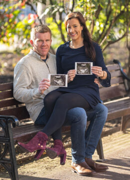 Sonogram Pregnancy Announcement - Expecting Twins
