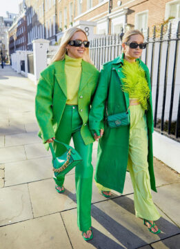 The Green Edit - London Fashion Sisters Olivia & Alice in All Green