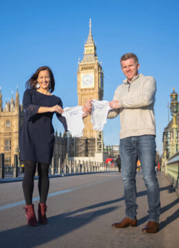 Sparkles and Shoes Pregnancy Announcement Photoshoot - Plot Twist Onesies from Etsy - Parliament Big Ben London Photoshoot - Twin Pregnancy Questions