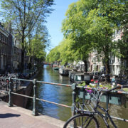 Weekend in Amsterdam - Biking in the Jordaan neighbourhood