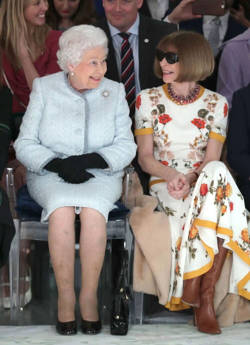 2018 - At London Fashion Week with Anna Wintour