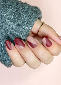 Autumn Nails - Vertical French Tips by Brittney Boyce of Nails of LA