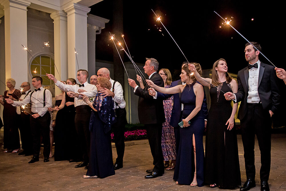Guests at Sparkler Sendoff