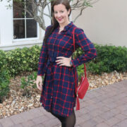 Fashion Blogger in Red Tartan Plaid