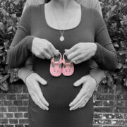 Rollinson Baby Girl Announcement - Pink Shoes