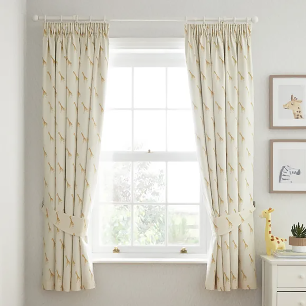 Dunelm Safari Natural Cotton Thermal Blackout Pencil Pleat Curtains