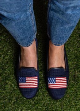 Memorial Day Finds - By Paige Women's Needlepoint Loafer in American Flag:Navy