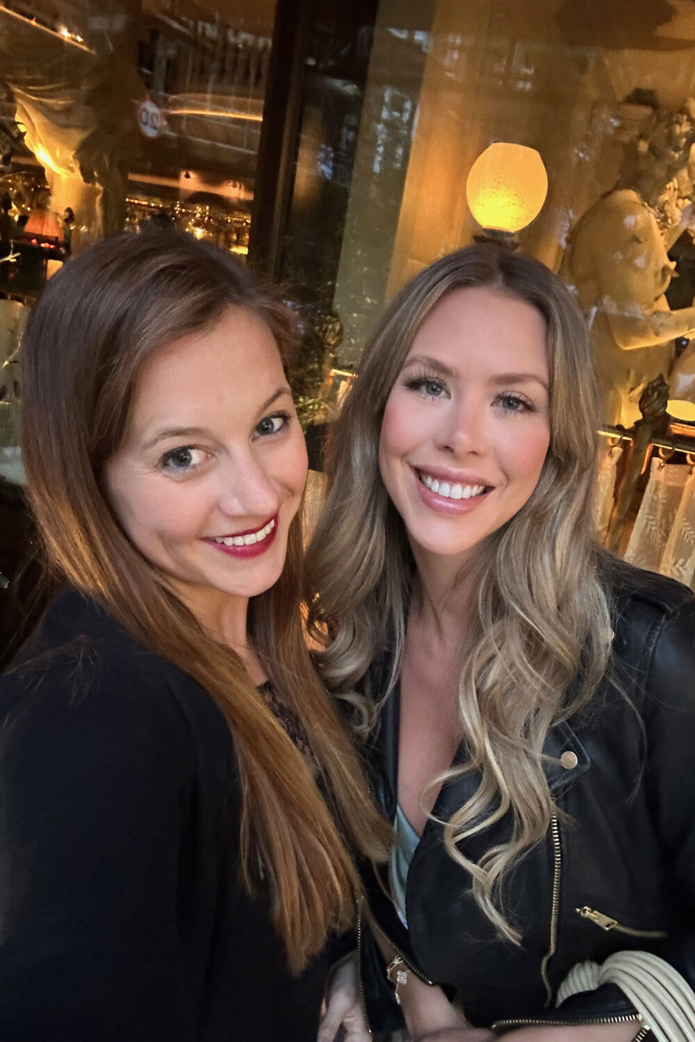 Selfie with Claire Banx outside Bacchanalia