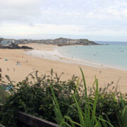 View of st ives at low tide from Porthminster Beach