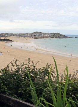 View of st ives at low tide from Porthminster Beach