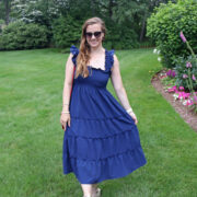 London Fashion blogger in a Patriotic Look with HIll House LeSpecs Steve Madden and David Yurman