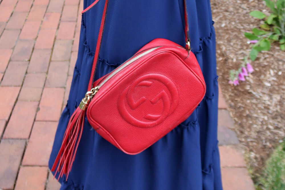Red Gucci Soho Leather Disco Bag