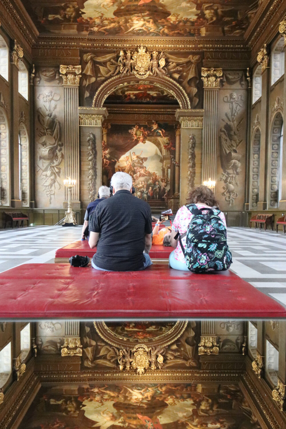 People in the The Painted Hall at the Old Royal Naval College