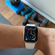 White Silicone Sports Apple Watch Strap with California FAce