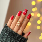 Christmas Nails - Snowflake - Red and Snowflake Instagram seeyour.nails1