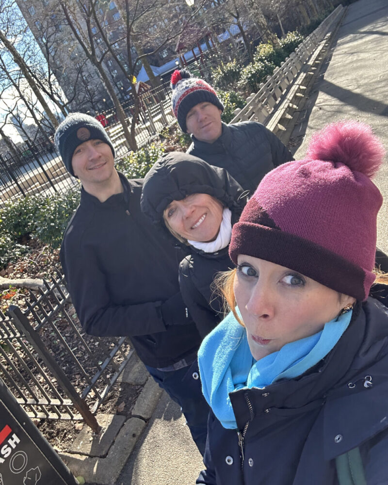Family Selfie in Carl Schutz Park in New York City