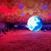The Globe in the Hyperfeeling Balloon Installation at the London Balloon Museum