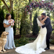 Nashville Wedding Weekend - Bridge and Groom First Kiss at Riverwood Mansion