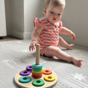 Lily with the Flexible Wooden Stacker
