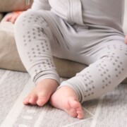 Close up of Grip Baby The Onesie in Stormy