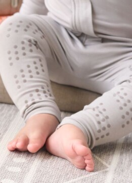 Close up of Grip Baby The Onesie in Stormy