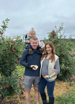 Family Shot at Orchard Harvest Moon Farm and Orchard in North Salem NY