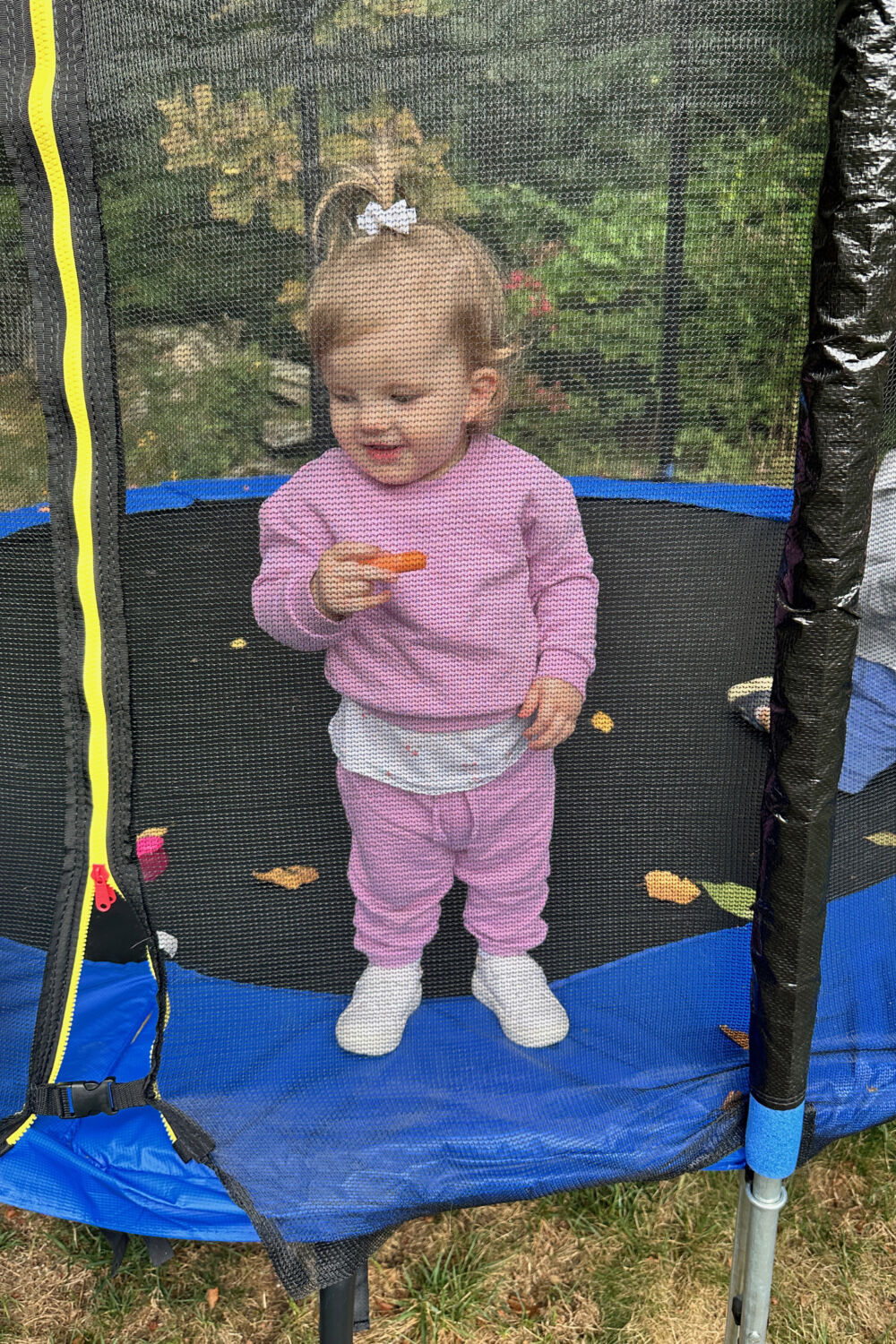 Lily's first time on a trampoline