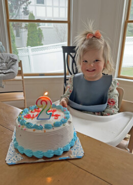 Lily is Two Carvel Ice Cream Cake