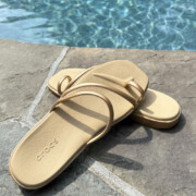 Summer 2025 Shoe Trends - Crocs Miami Toe Loop Sandal - Women's in Gold Metallic