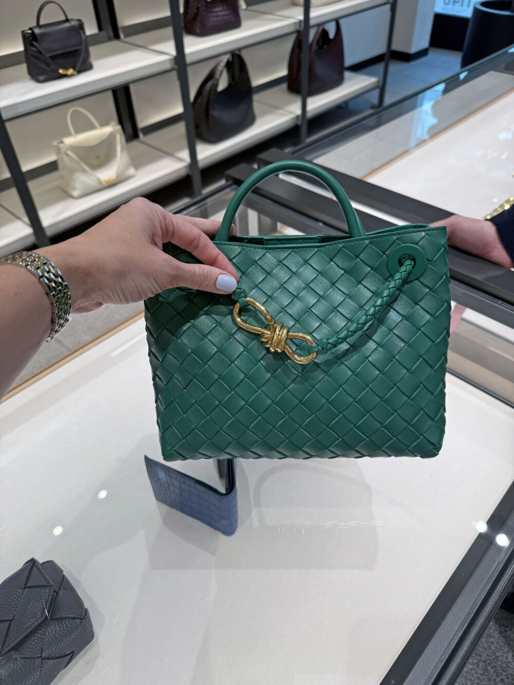 Luxury-Shopping-Bottega-Veneta-Green-Andiamo-Bag-Scottsdale