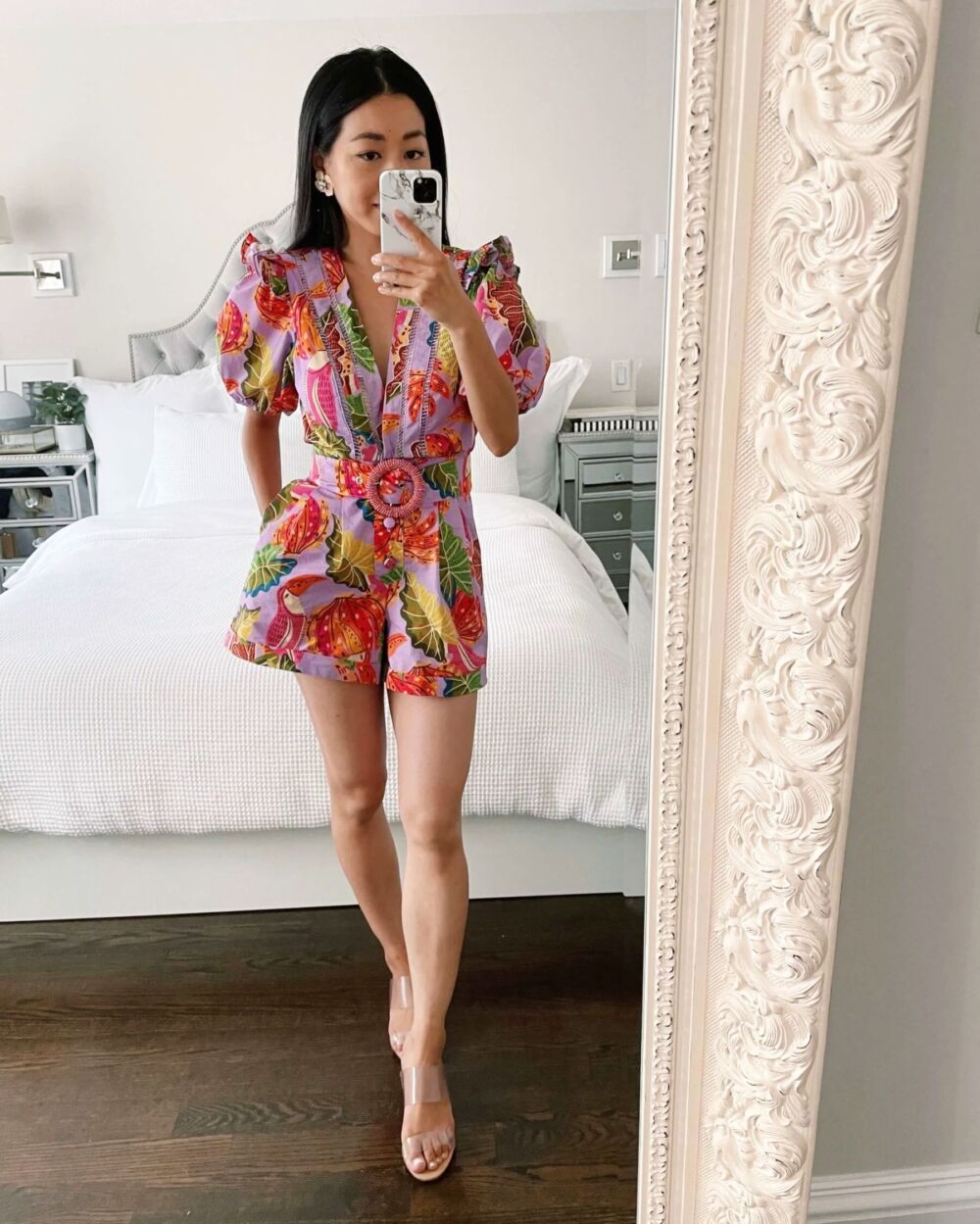 Farm Rio V-Neck Romper by Extra Petite