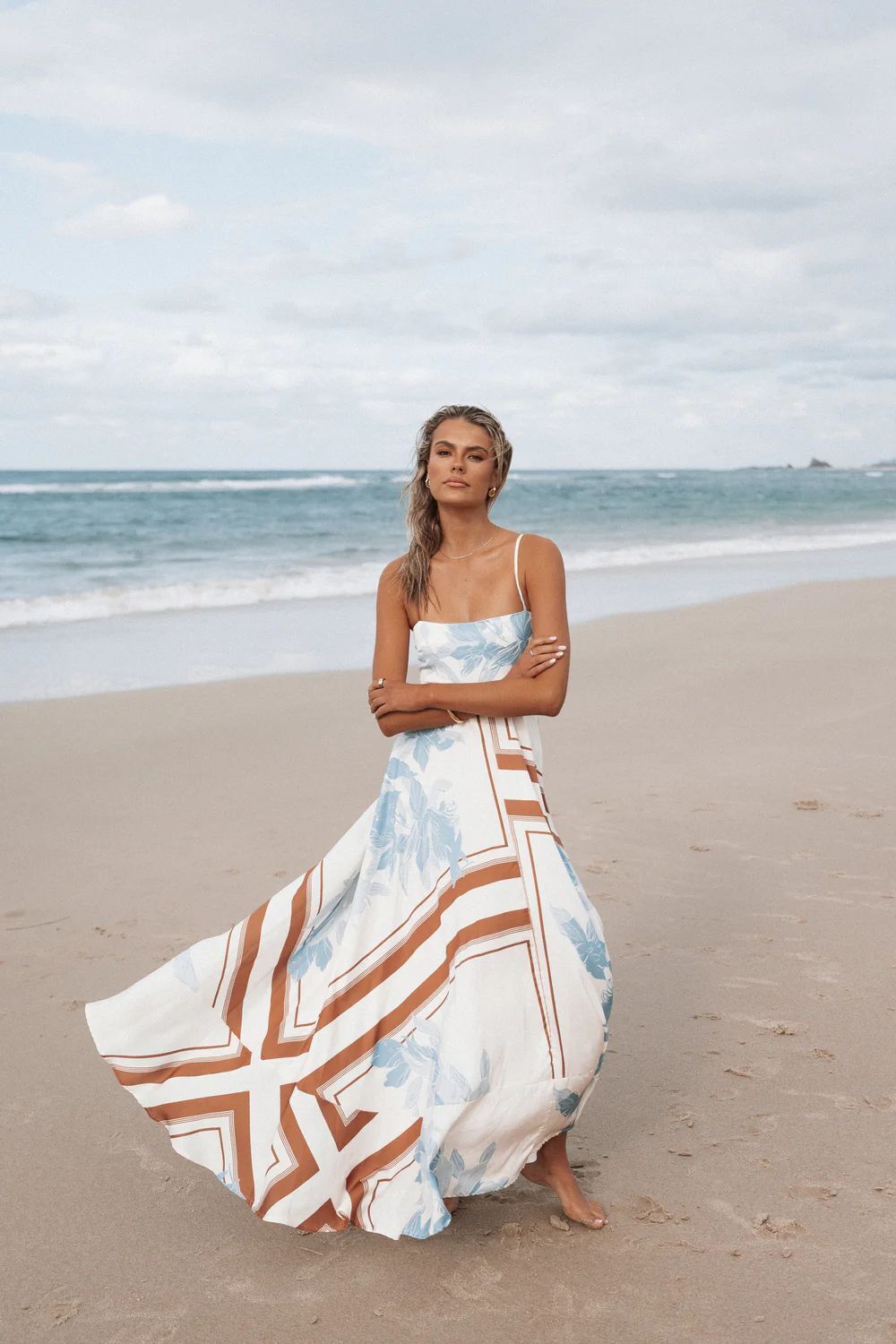Seaside Vacation Vibes Elanor Maxi Dress by Petal & Pup