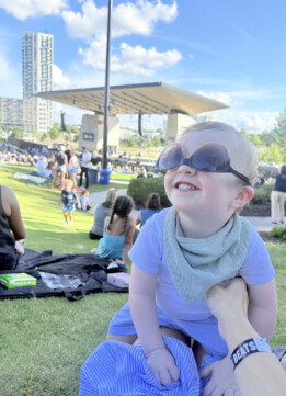 Henry Enjoying his first concert at the Ballantyne Bowl